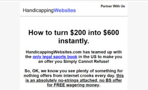 sports bettor leads sample marketing email